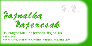 hajnalka majercsak business card